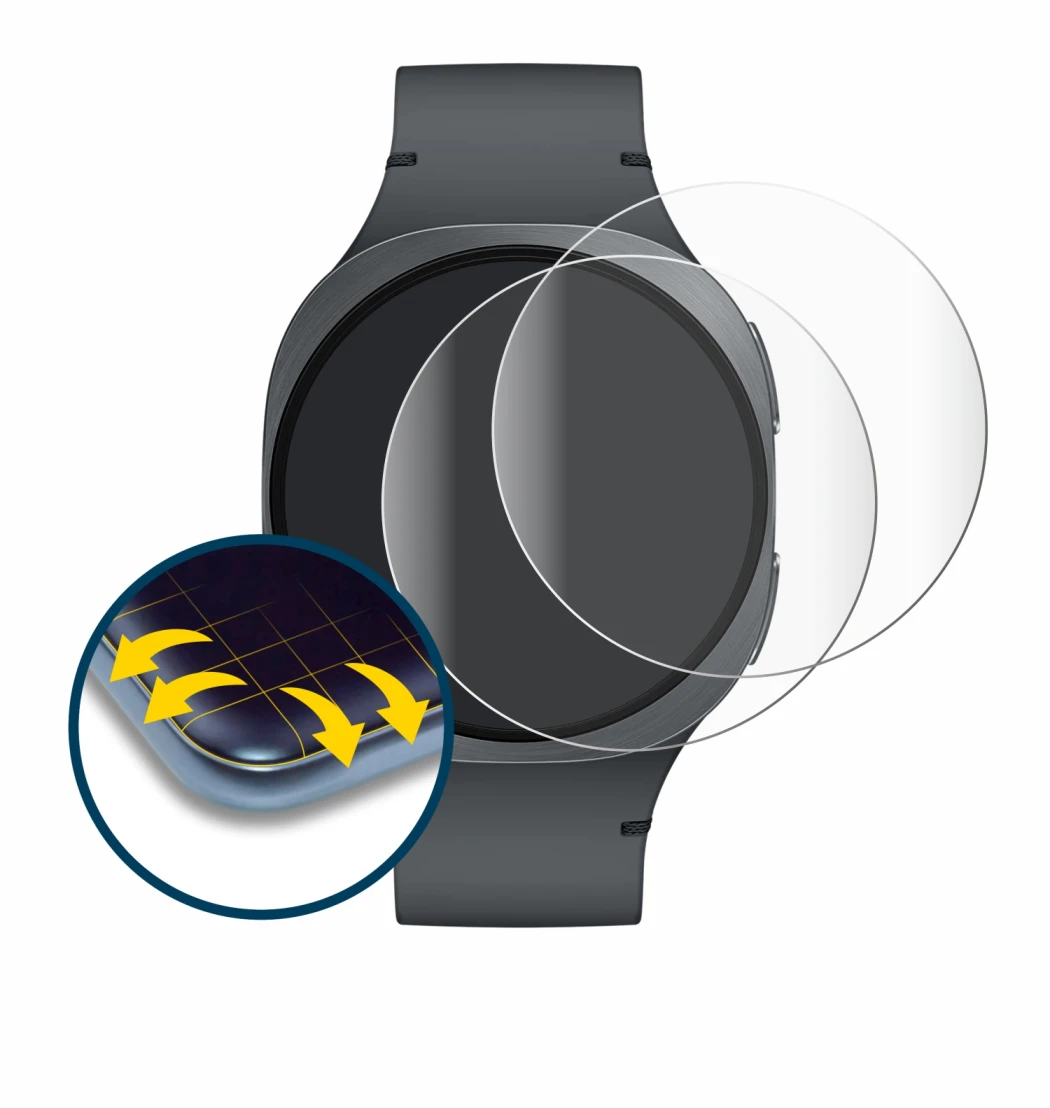 Image of the device Samsung Galaxy Watch 8 (40 mm) with a wide variety of screen protectors.