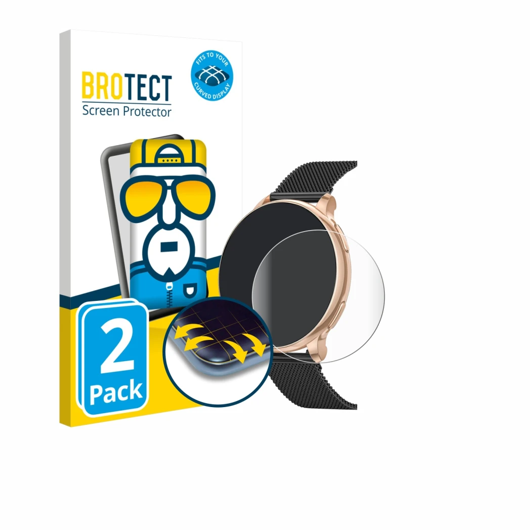 Front side of a product packaging with the brand logo BROTECT. Next to it is the device Sanorum G58 1.27