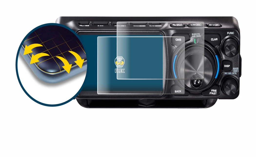 Image of the device Yaesu FTX-1 with a wide variety of screen protectors.
