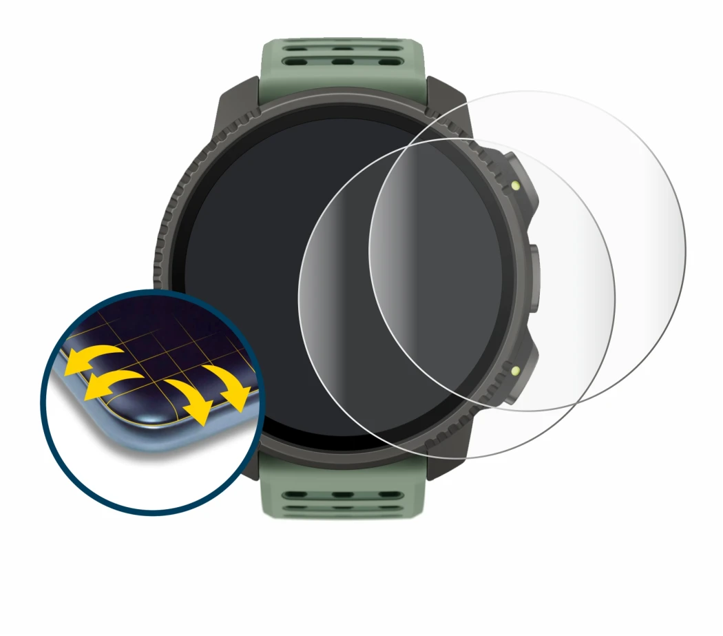 Image of the device Suunto Vertical 2 with a wide variety of screen protectors.