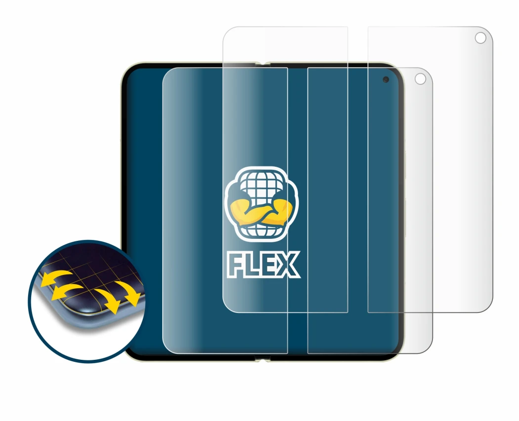 Image of the device Google Pixel 10 Pro Fold (Inner display) with a wide variety of screen protectors.