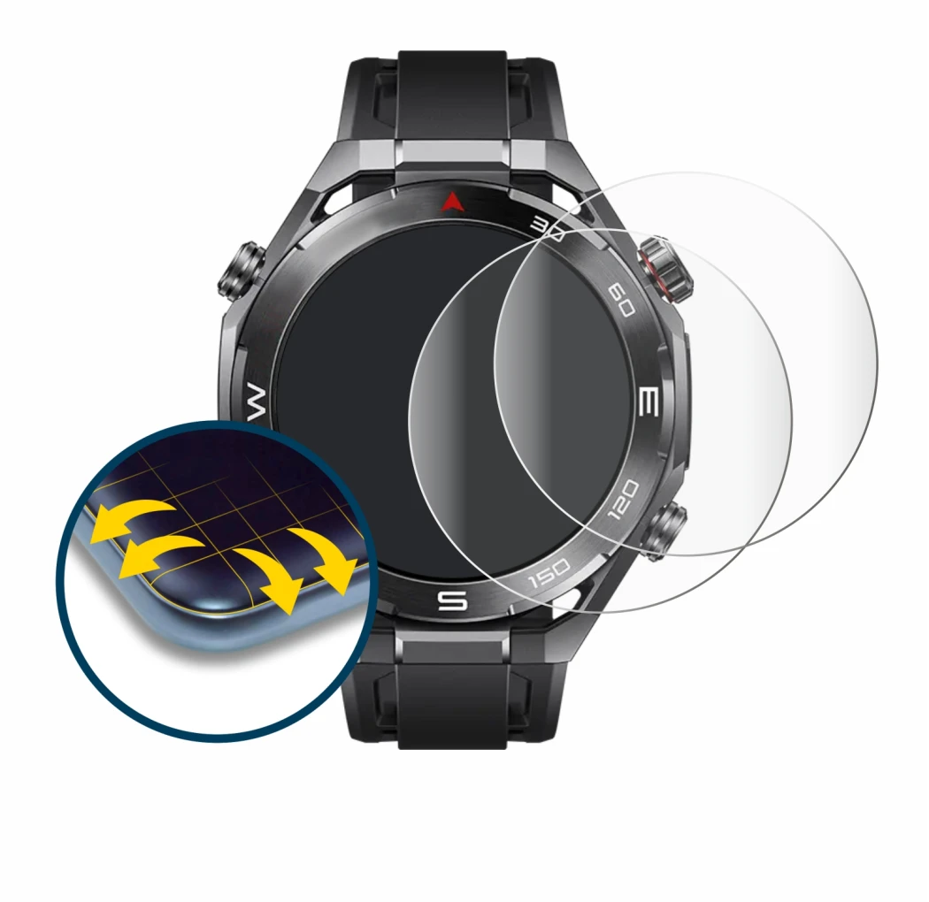 Image of the device Huawei Watch Ultimate 2 Black with a wide variety of screen protectors.