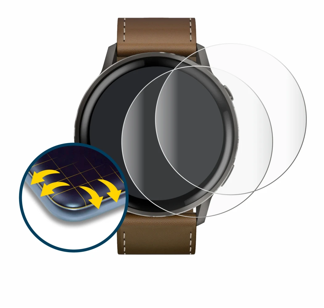 Image of the device Garmin Venu 4 (45 mm) with a wide variety of screen protectors.