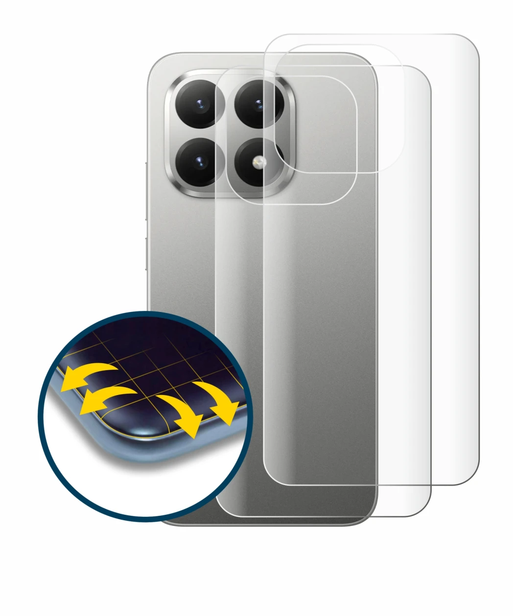 Image of the device Xiaomi 15T (Back) with a wide variety of screen protectors.