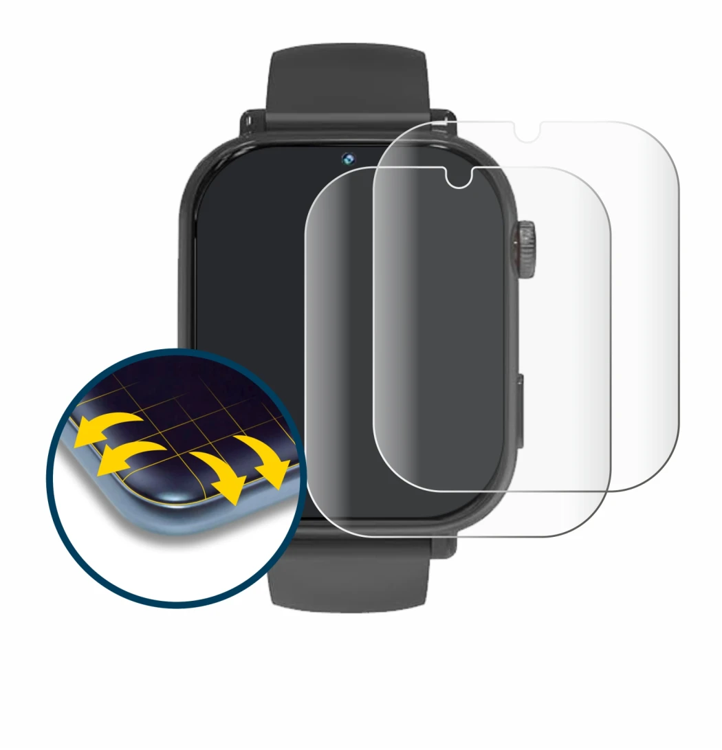 Image of the device Ucani A22 with a wide variety of screen protectors.