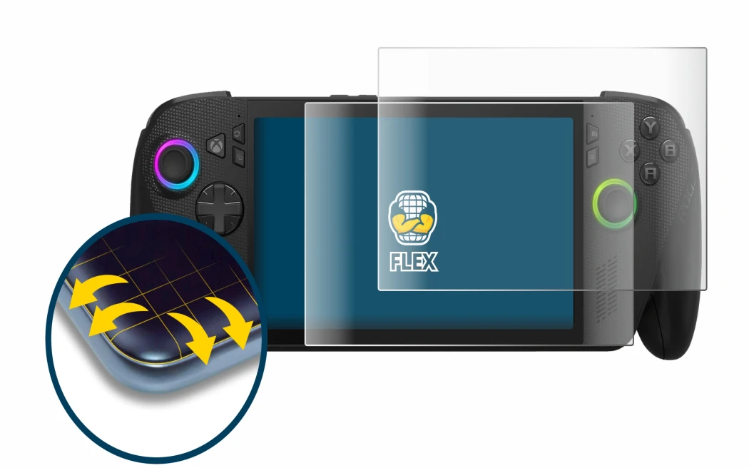 Image of the device ASUS ROG Xbox Ally X with a wide variety of screen protectors.