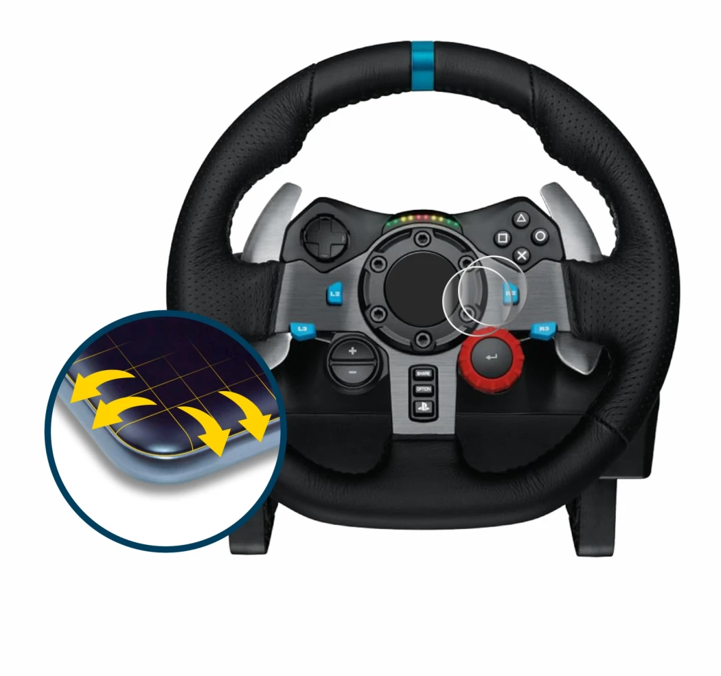 Image of the device Logitech G29 Driving Force Gaming Racing Wheel with a wide variety of screen protectors.