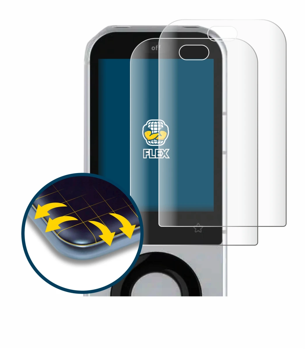 Image of the device Sofabaton X2 with a wide variety of screen protectors.