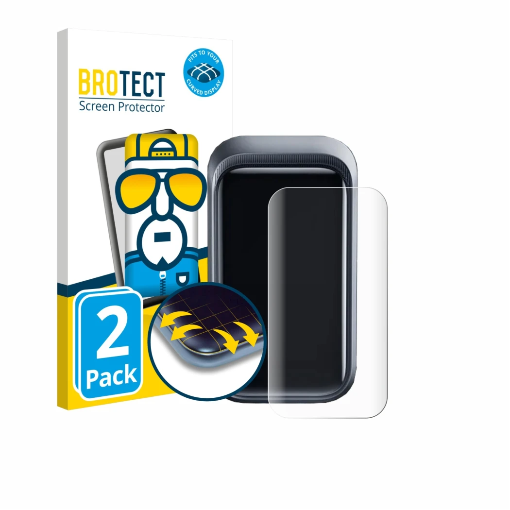 Front side of a product packaging with the brand logo BROTECT. Next to it is the device Anker A2687 160W shown with the corres