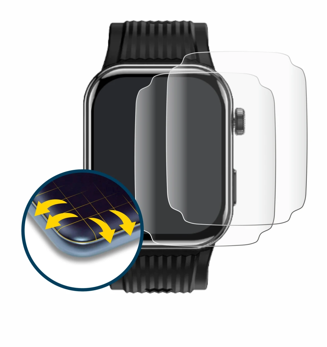 Image of the device Rollme Kore D1 with a wide variety of screen protectors.