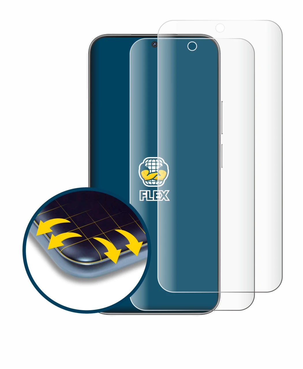 Image of the device Huawei Nova 14 with a wide variety of screen protectors.