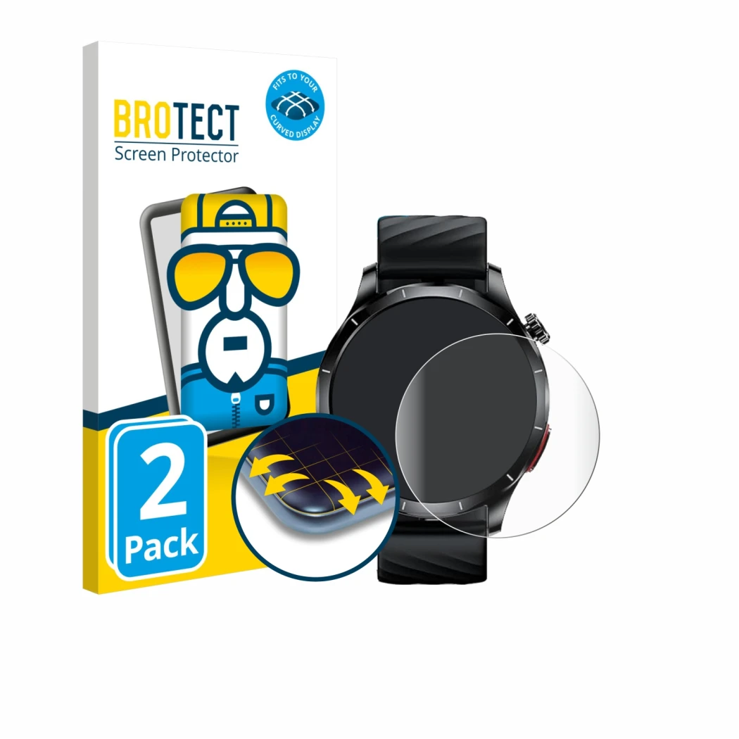 Front side of a product packaging with the brand logo BROTECT. Next to it is the device Lgnitek ‎Aegis S1 1.43