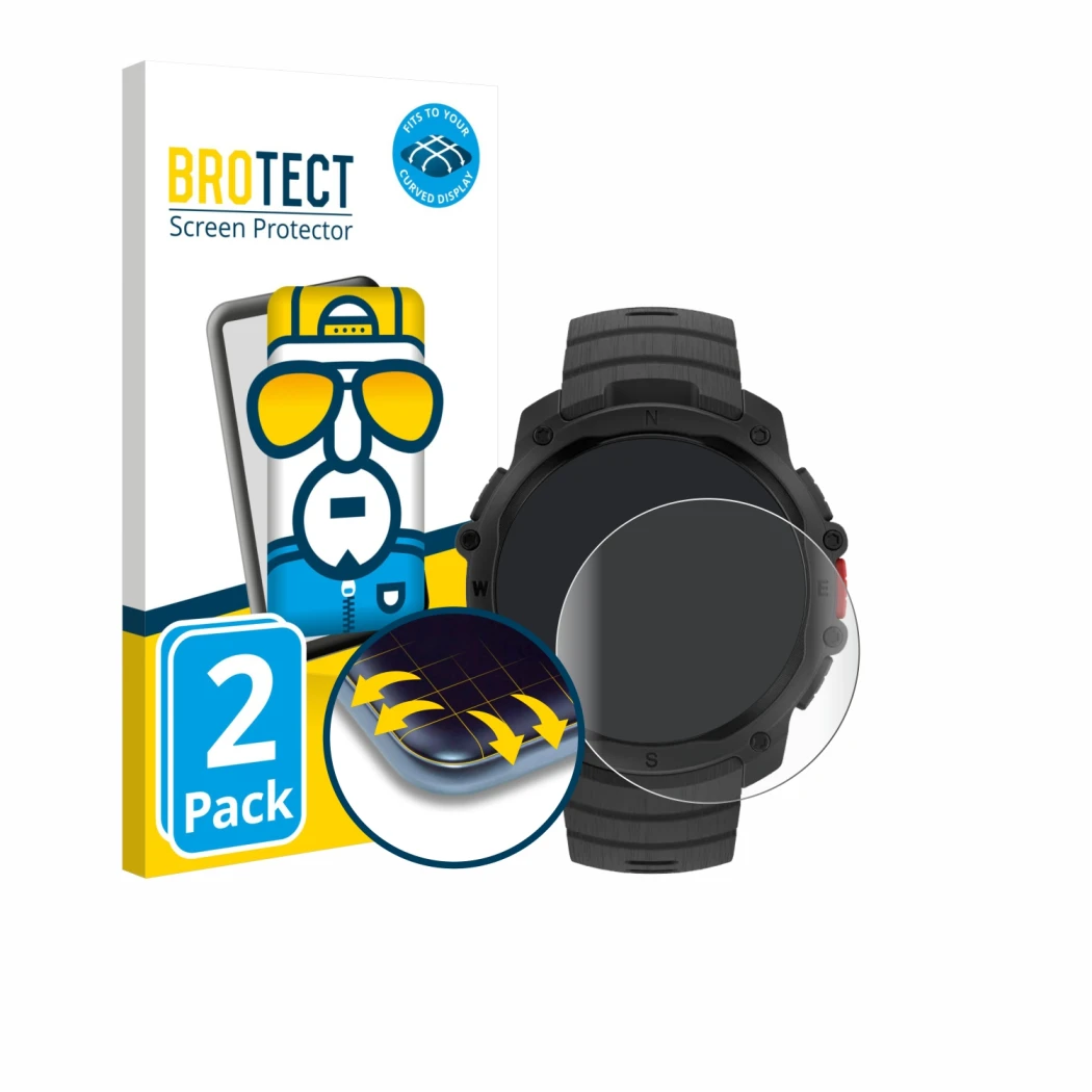 Front side of a product packaging with the brand logo BROTECT. Next to it is the device Polar Street X shown with the correspo