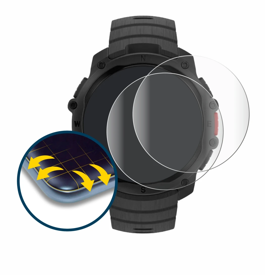 Image of the device Polar Street X with a wide variety of screen protectors.