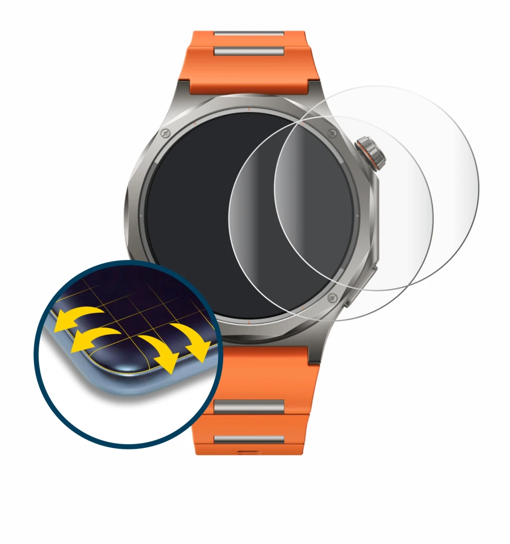 Image of the device Oppo Watch X3 with a wide variety of screen protectors.