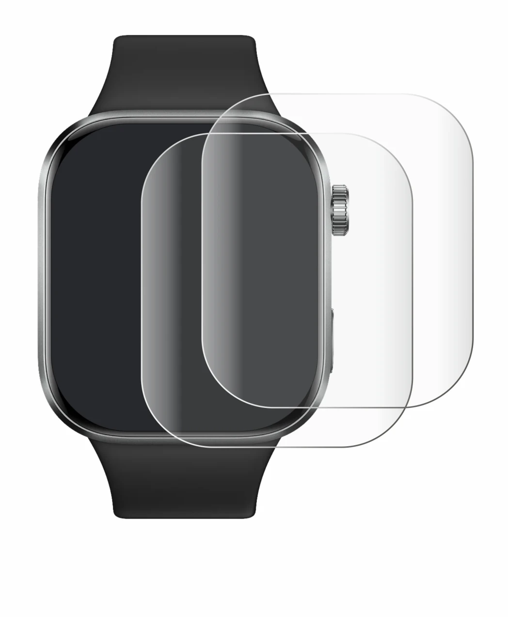 Image of the device Xiaomi Redmi Watch 6 with a wide variety of screen protectors.