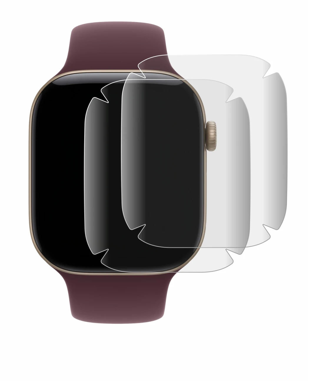 Image of the device Apple Watch Series 12 (46 mm) with a wide variety of screen protectors.