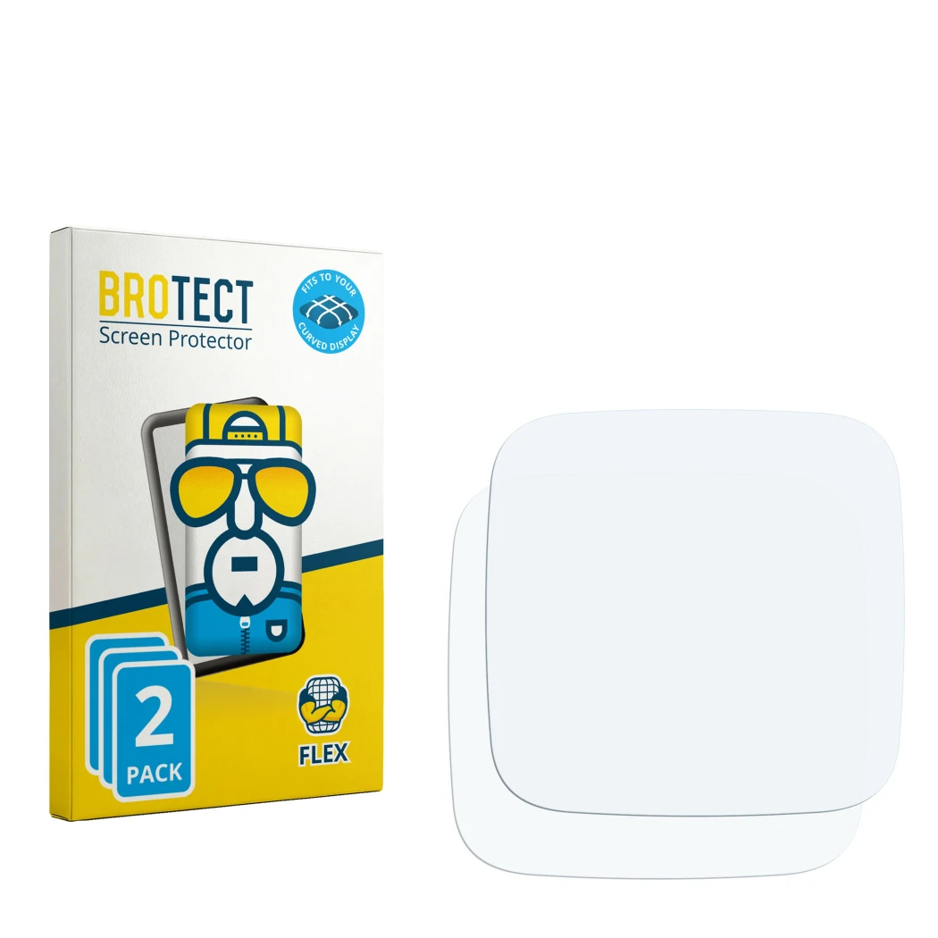 Front side of a product packaging with the brand logo BROTECT. Next to it is the corresponding screen protector.