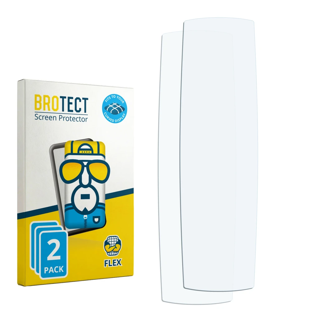 Front side of a product packaging with the brand logo BROTECT. Next to it is the corresponding screen protector.