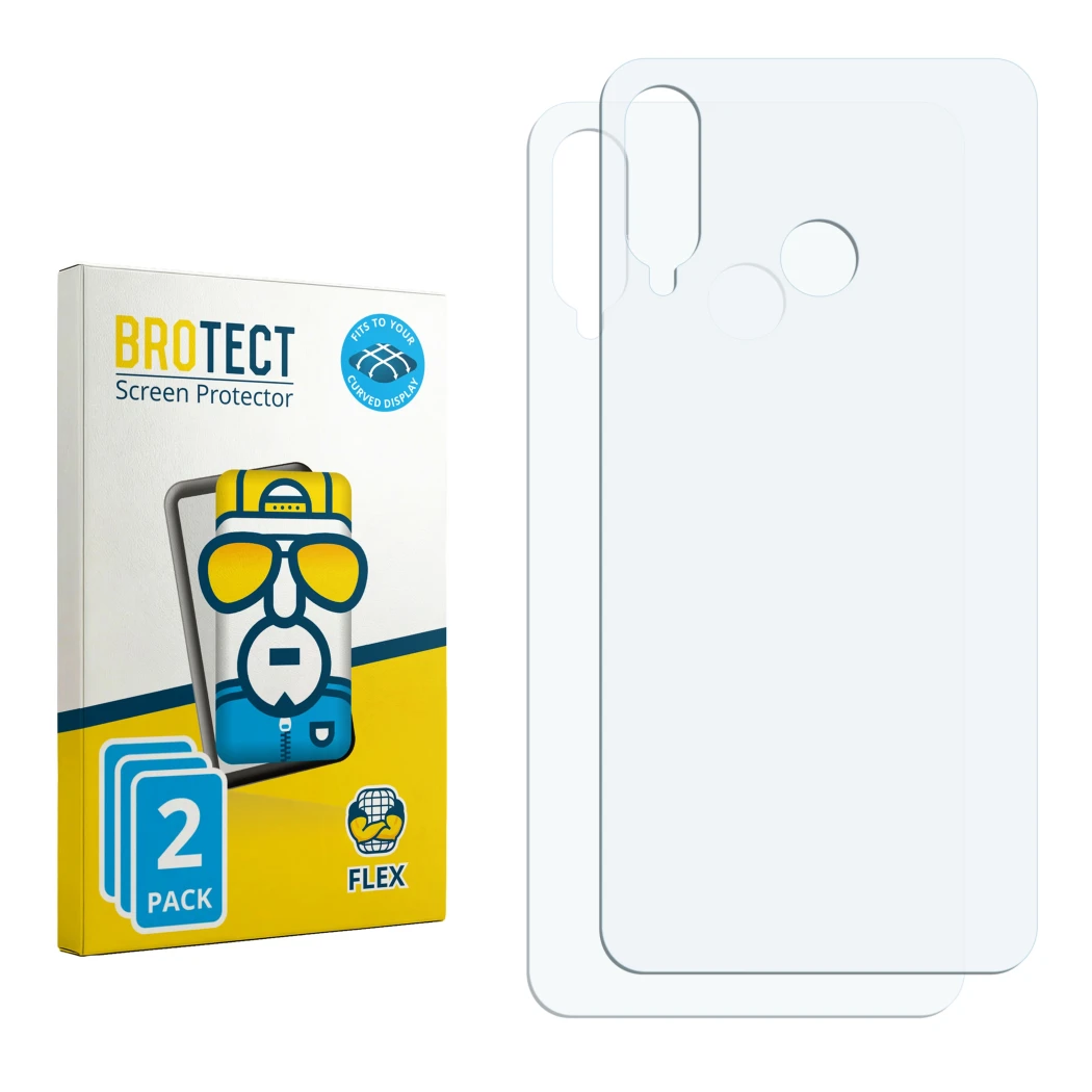 Front side of a product packaging with the brand logo BROTECT. Next to it is the corresponding screen protector.
