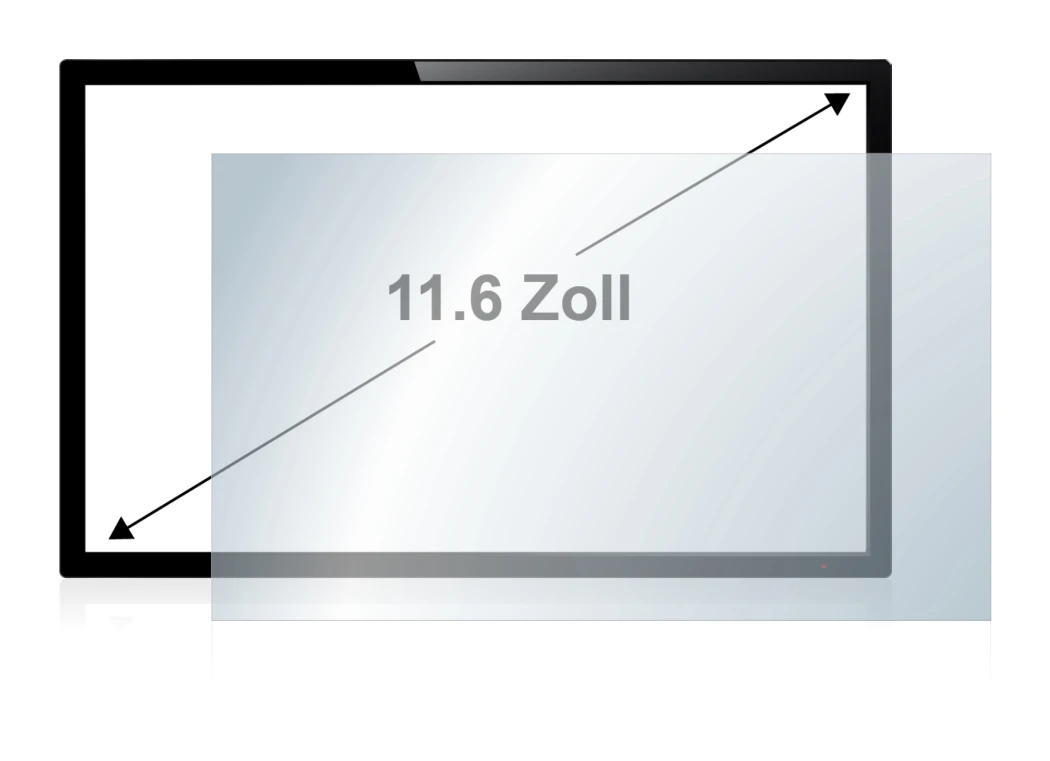 Image of the device with a wide variety of screen protectors.