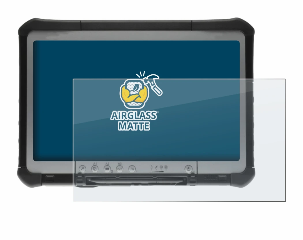 Image of the device Panasonic Toughbook CF-D1 with a wide variety of screen protectors.