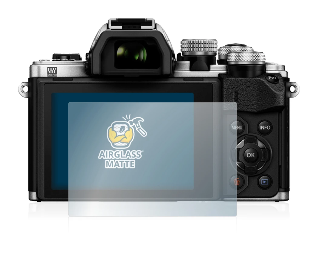 Image of the device Olympus OM-D E-M10 Mark II with a wide variety of screen protectors.