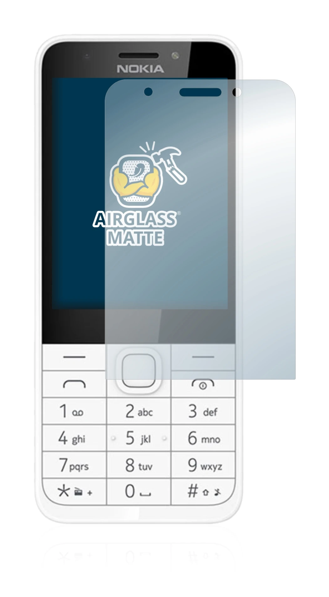 Image of the device Nokia 230 with a wide variety of screen protectors.