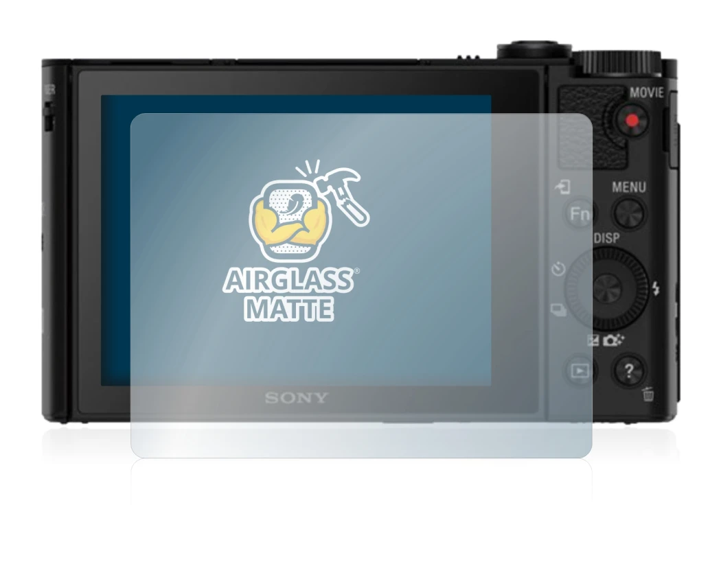 Image of the device Sony Cyber-Shot DSC-HX80 with a wide variety of screen protectors.