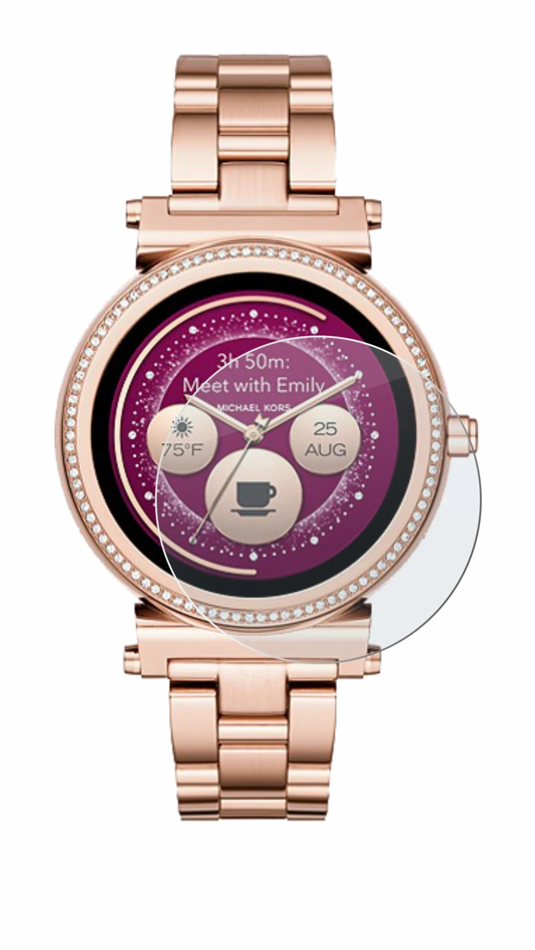 Image of the device Michael Kors Access Sofie with a wide variety of screen protectors.