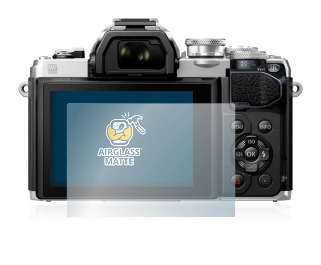 Image of the device Olympus OM-D E-M10 Mark III with a wide variety of screen protectors.