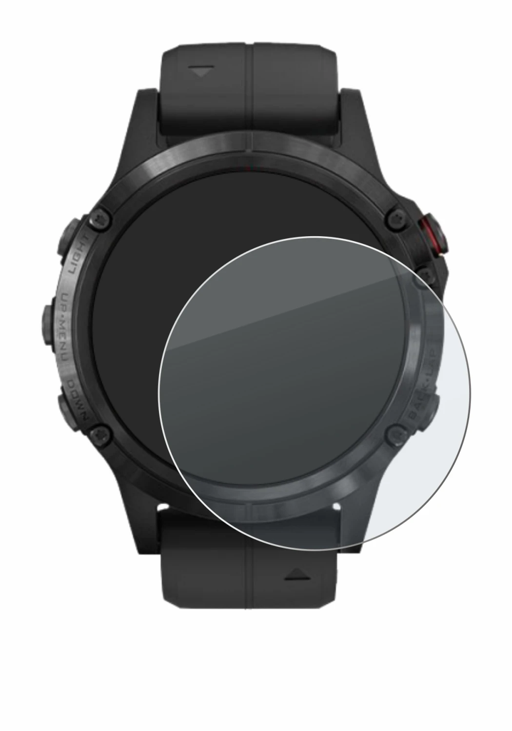 Image of the device Garmin Fenix 5 Plus (47 mm) with a wide variety of screen protectors.
