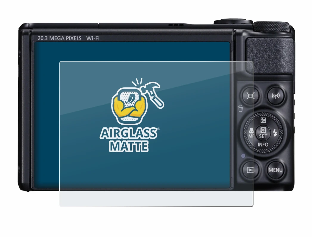 Image of the device Canon PowerShot SX740 HS with a wide variety of screen protectors.