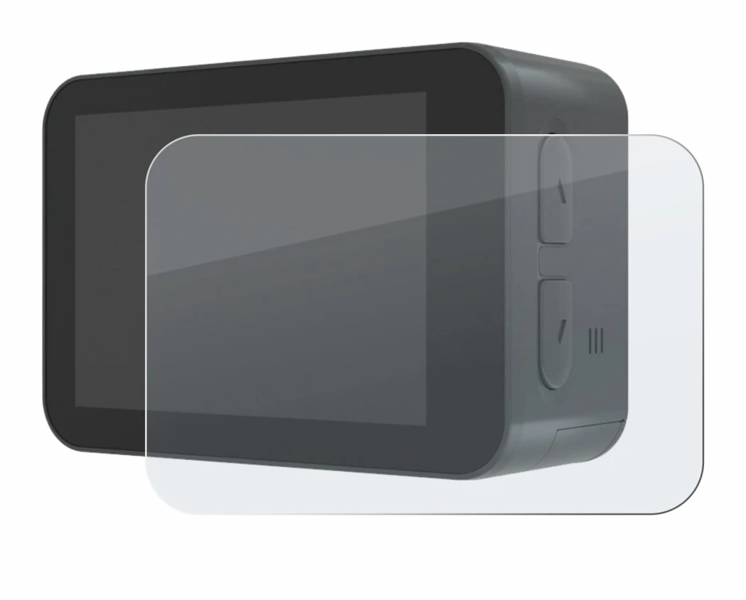 Image of the device Akaso V50X with a wide variety of screen protectors.