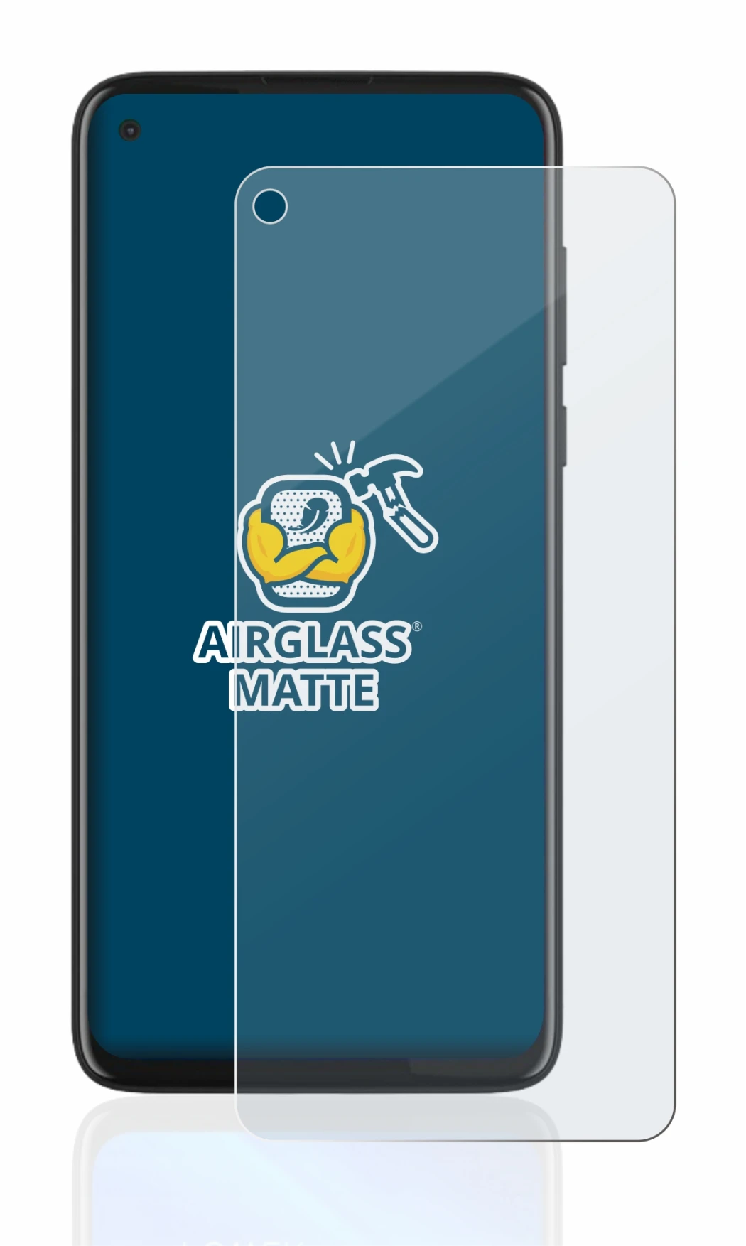 Image of the device Motorola Moto G8 Power with a wide variety of screen protectors.