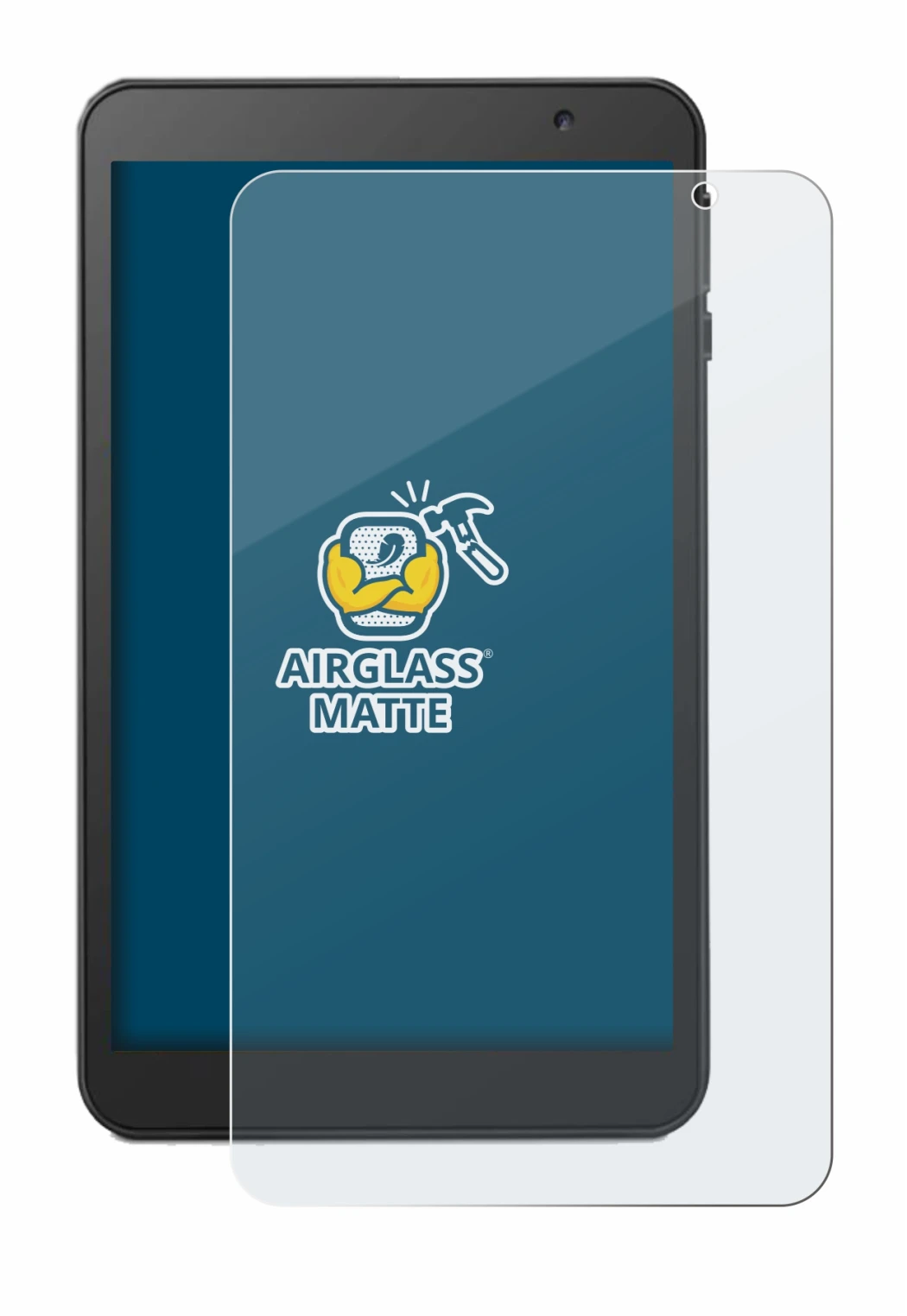 Image of the device Vankyo MatrixPad S8 with a wide variety of screen protectors.