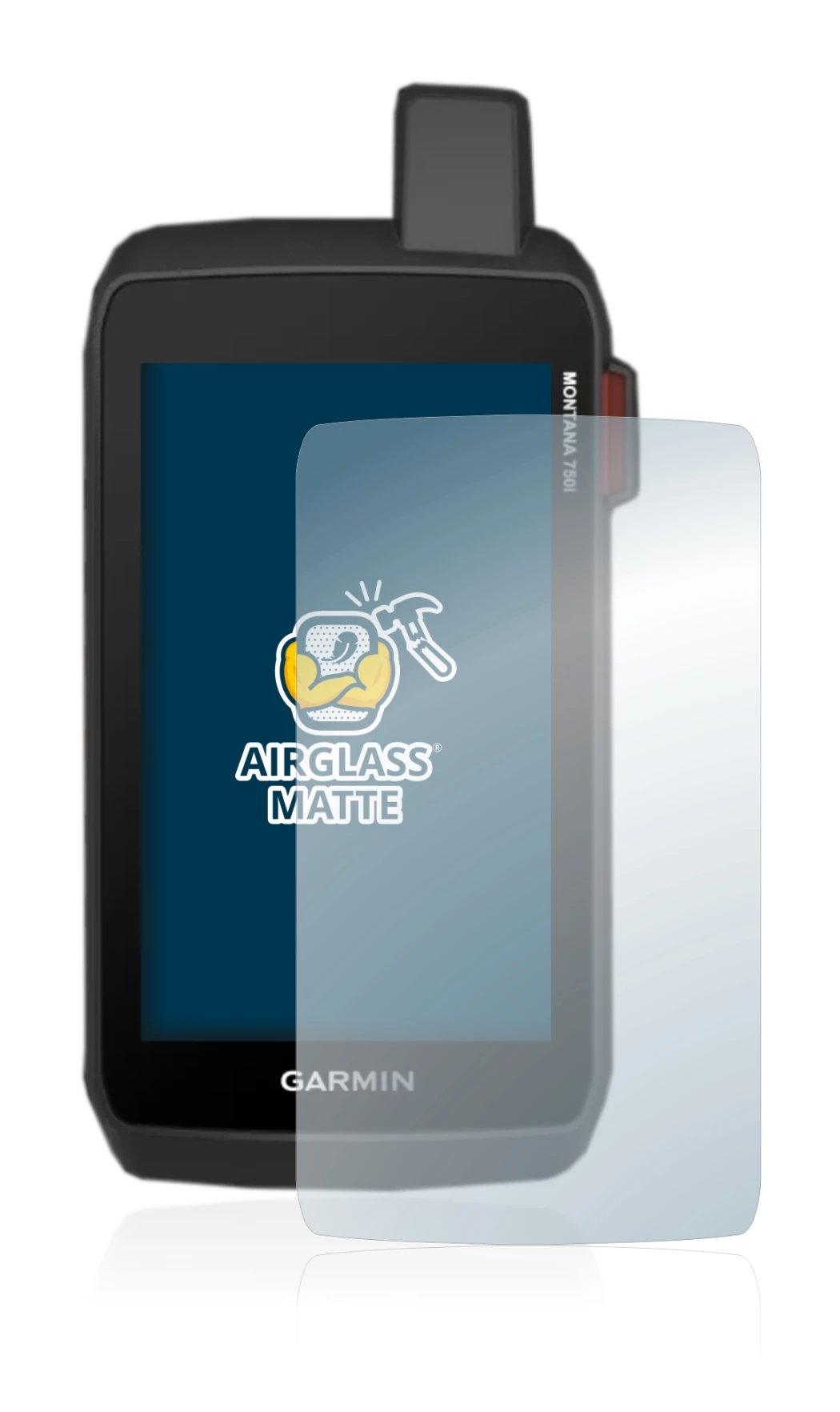Image of the device Garmin Montana 750i with a wide variety of screen protectors.