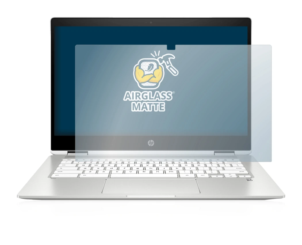 Image of the device HP Chromebook x360 (14b-caX) with a wide variety of screen protectors.