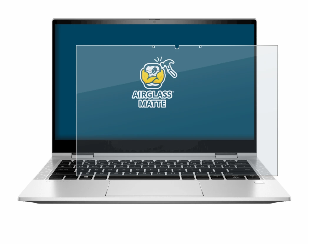 Image of the device HP EliteBook x360 830 G8 with a wide variety of screen protectors.