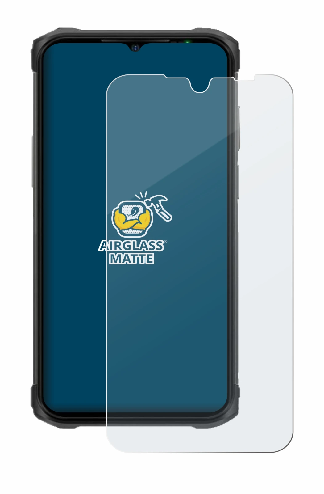 Image of the device Ulefone Armor 12 with a wide variety of screen protectors.