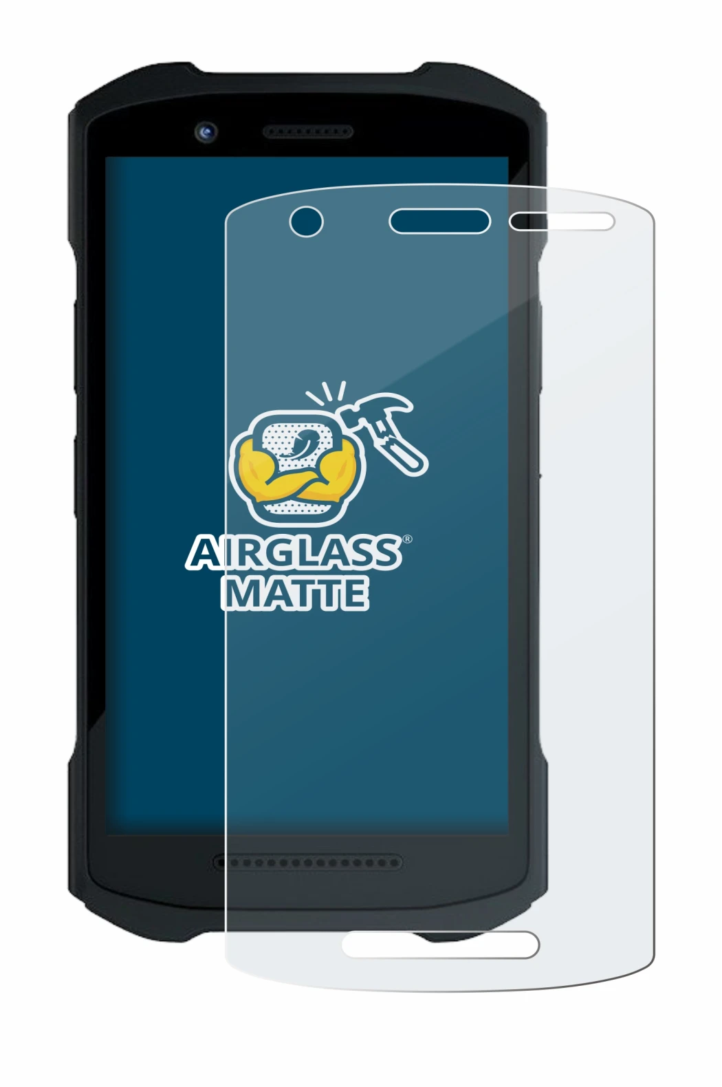 Image of the device Zebra TC26 with a wide variety of screen protectors.