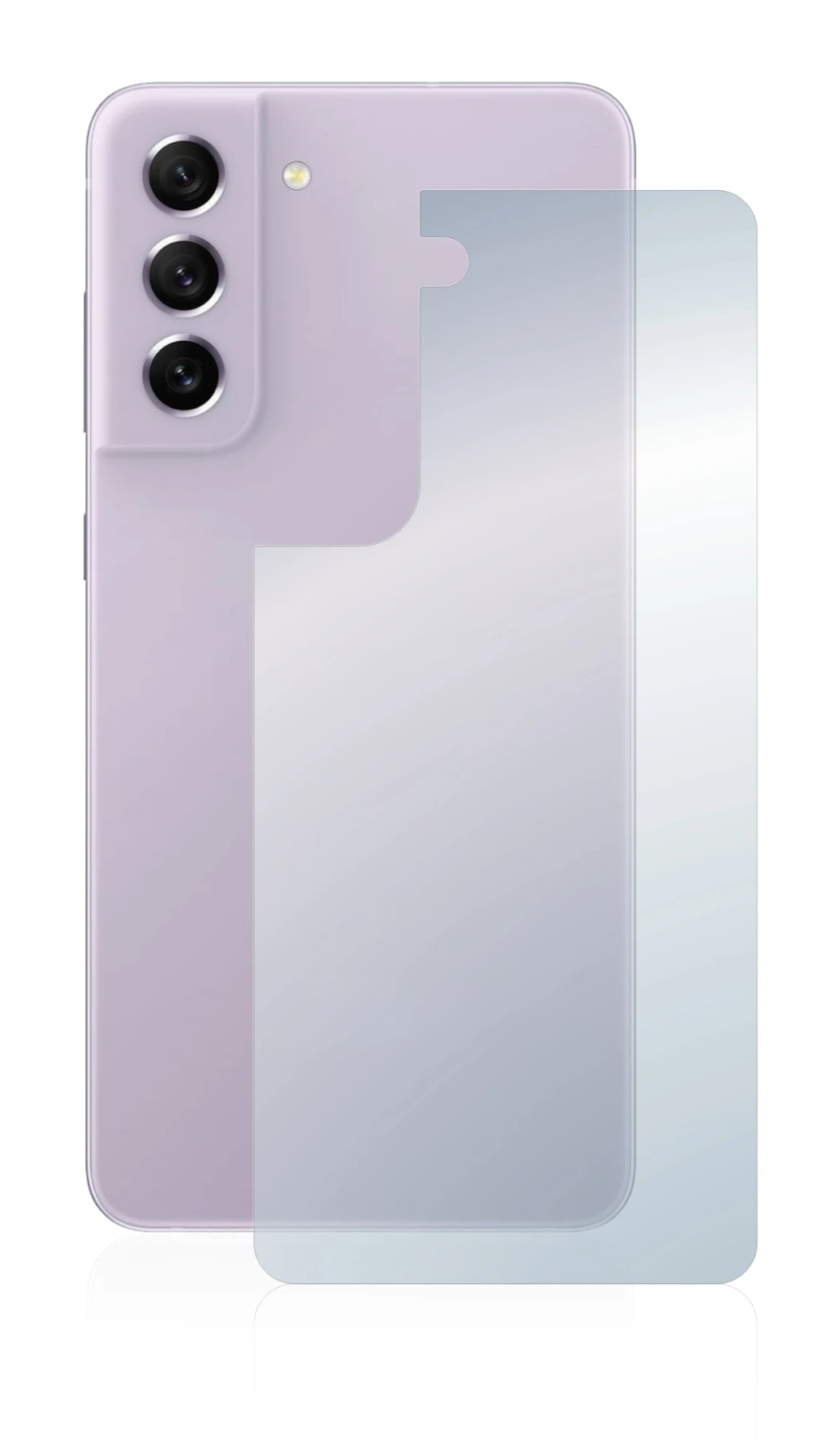 Image of the device Samsung Galaxy S21 FE 5G (Back) with a wide variety of screen protectors.