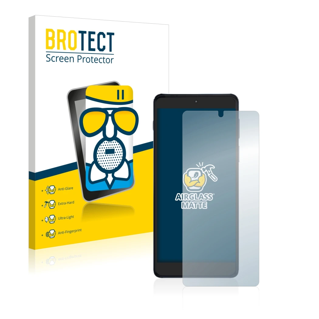 Front side of a product packaging with the brand logo BROTECT. Next to it is the device Motorola Edge 20 Pro shown with the co