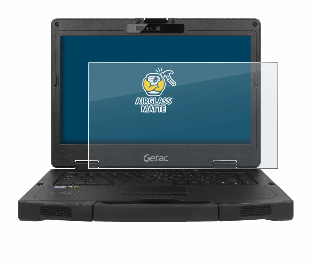 Image of the device Getac S410 with a wide variety of screen protectors.