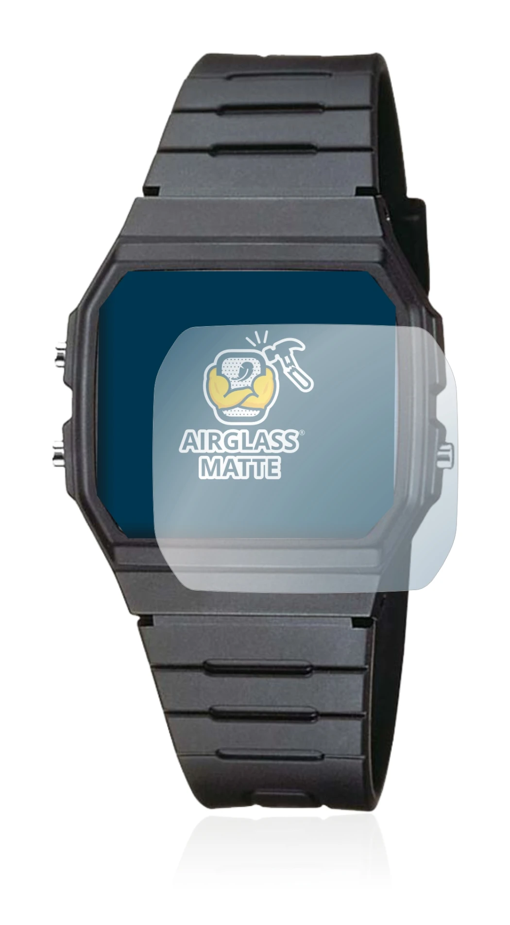 Image of the device Casio Collection Unisex F-91W with a wide variety of screen protectors.