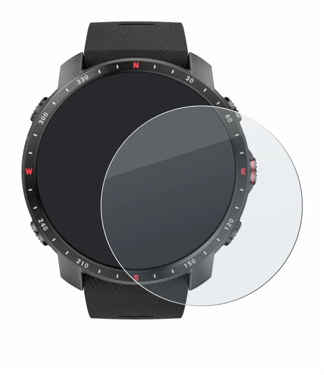 Image of the device Polar Grit X Pro with a wide variety of screen protectors.