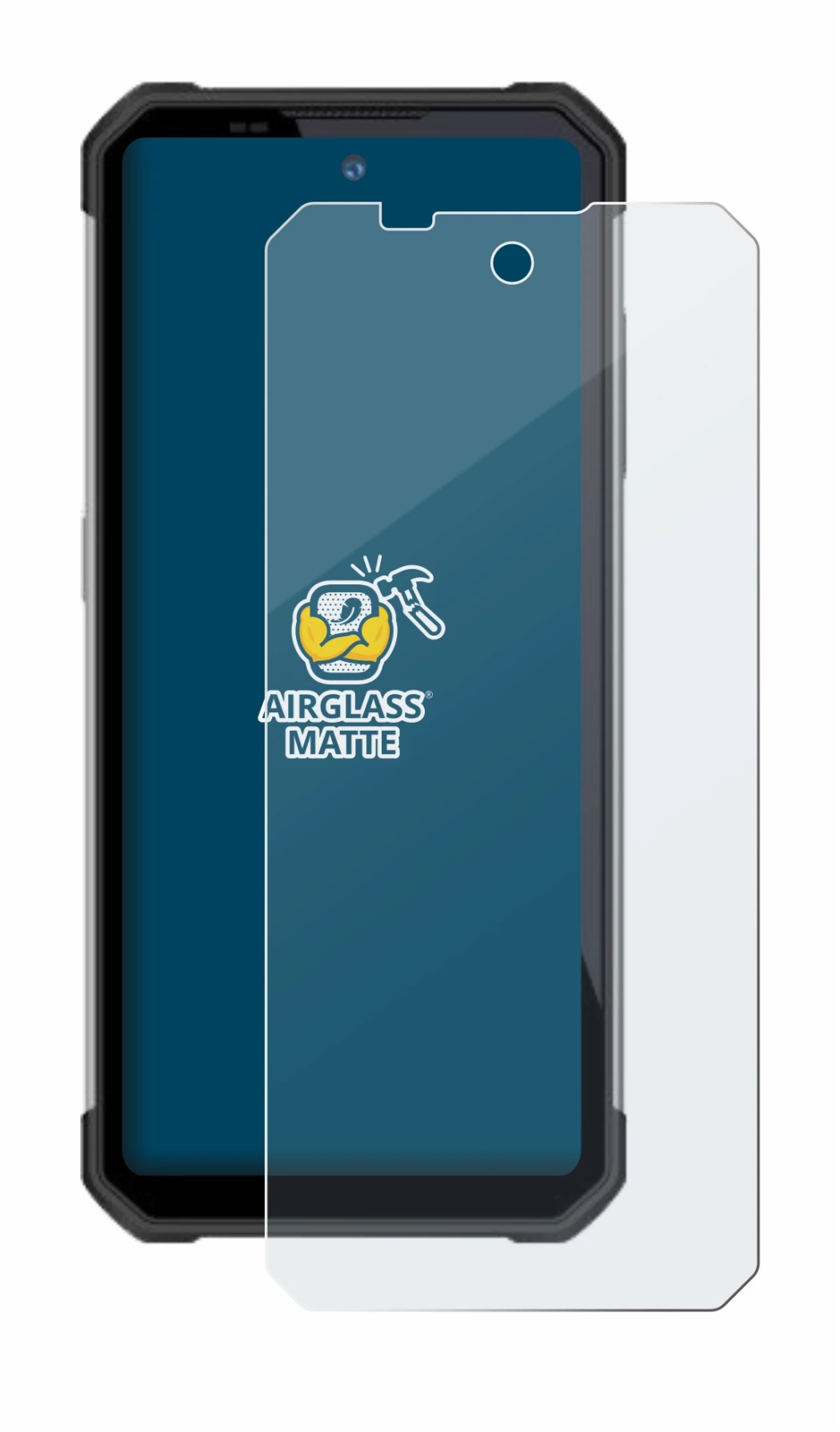 Image of the device Oukitel WP17 with a wide variety of screen protectors.