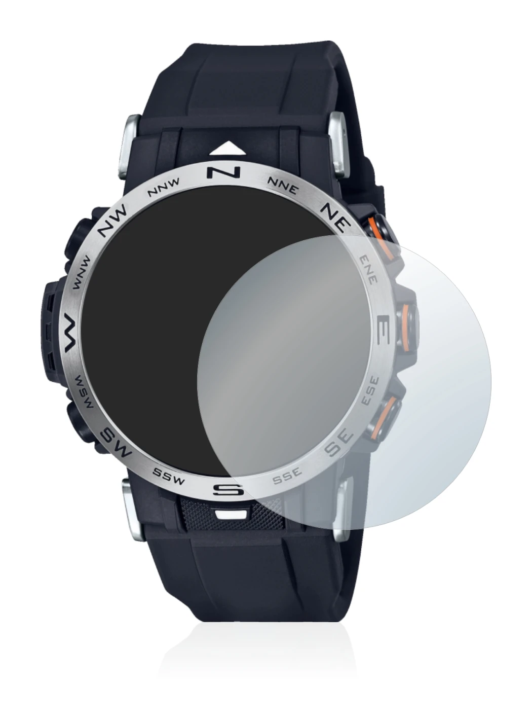 Image of the device Casio Pro Trek PRW-30-1AER with a wide variety of screen protectors.