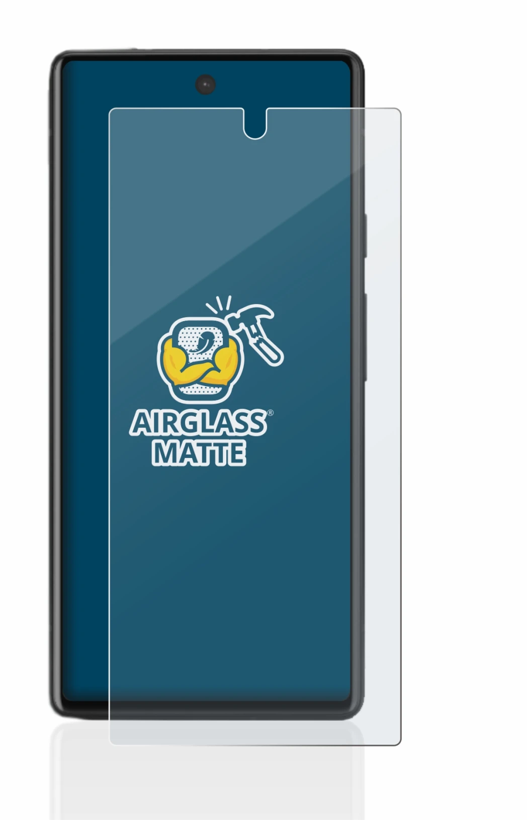 Image of the device Google Pixel 6a with a wide variety of screen protectors.