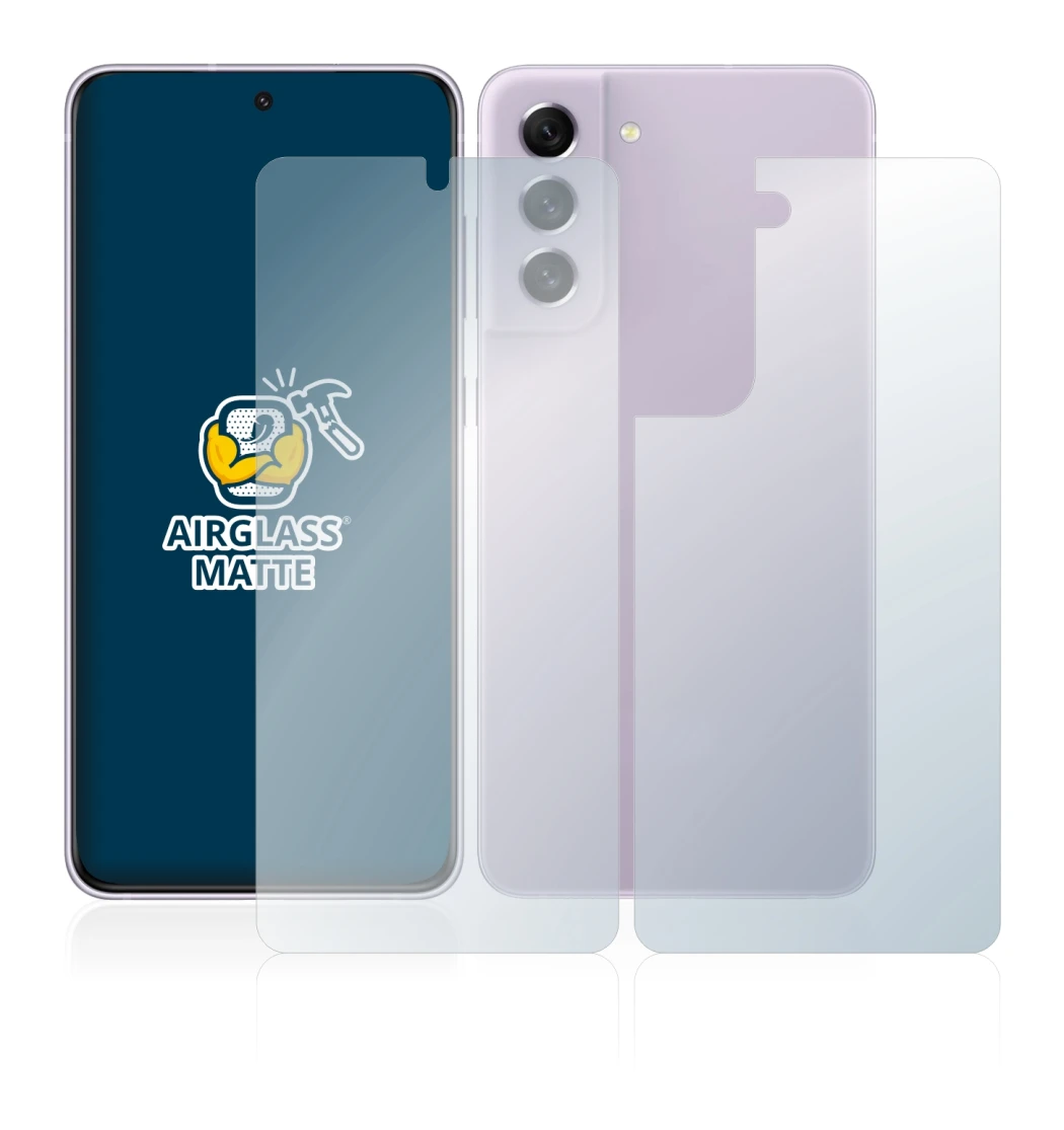 Image of the device Samsung Galaxy S21 FE 5G (Front+Back) with a wide variety of screen protectors.